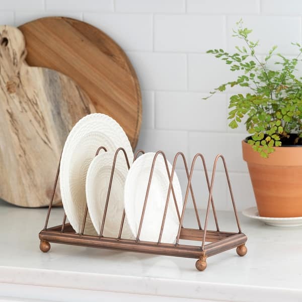 Copper Finish Metal Dish Rack x x 7