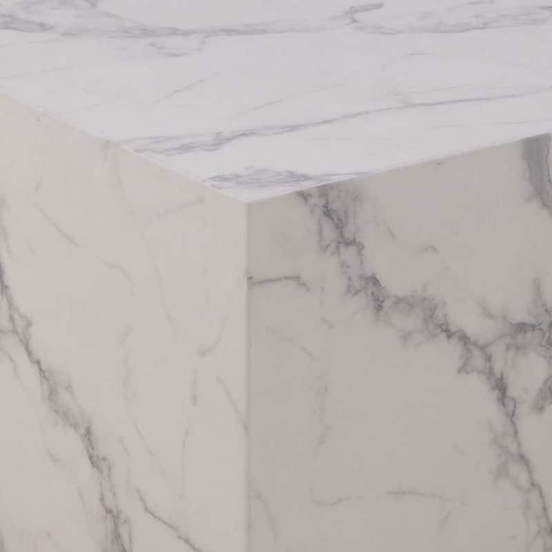 Caffoz Modern Square Faux Marble Nesting Coffee Tables - Set of 2