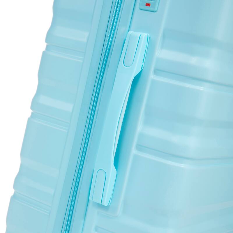 3 pcs/set in ABS Spinner Wheel Luggage, Carry on Suitcase, Matching Color, Combination Lock (Purple)