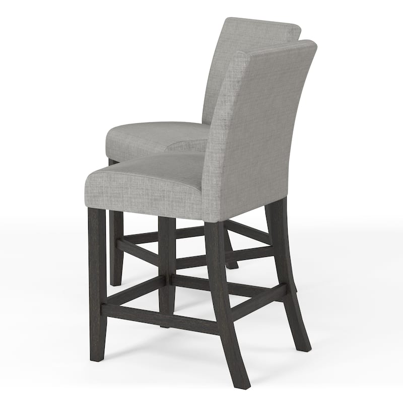 Shap Rustic Linen Counter Height Chairs (Set of 2) by Furniture of America