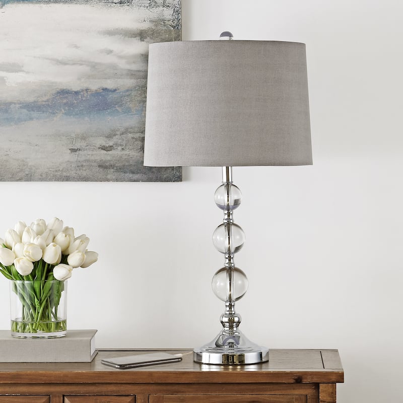 SAFAVIEH Lighting Gidget 27-inch Clear Crystal Table Lamp (Set of 2)