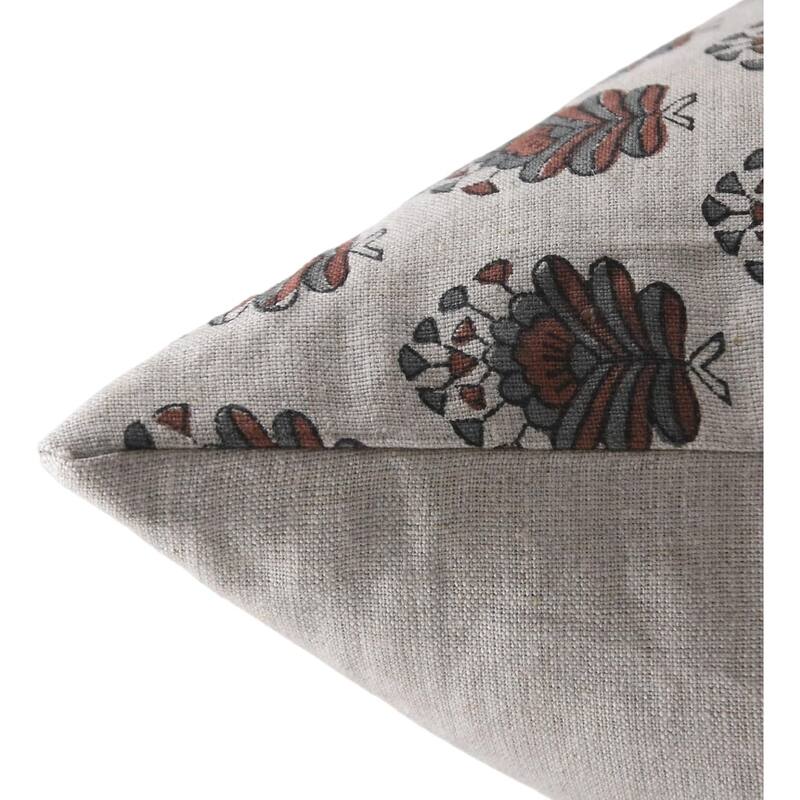 Fabdivine Linen Square Block print pillow Cover