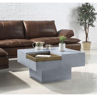 ACME Kailano Coffee Table, Weathered Gray Finish LV01928