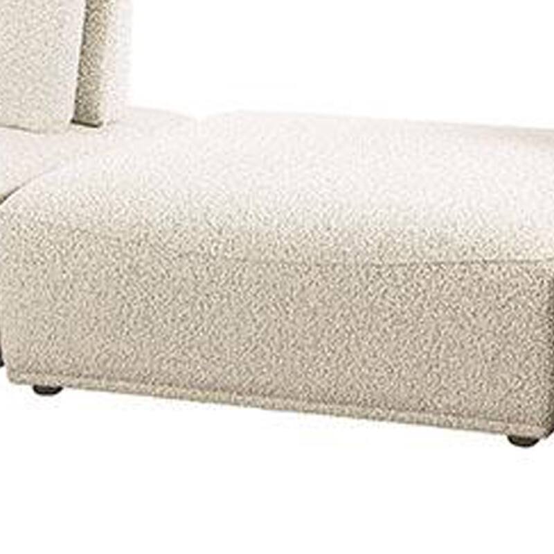 Stavan Modular 2 Seat Sofa, Ottoman Beige Boucle Adjustable Seat Depth