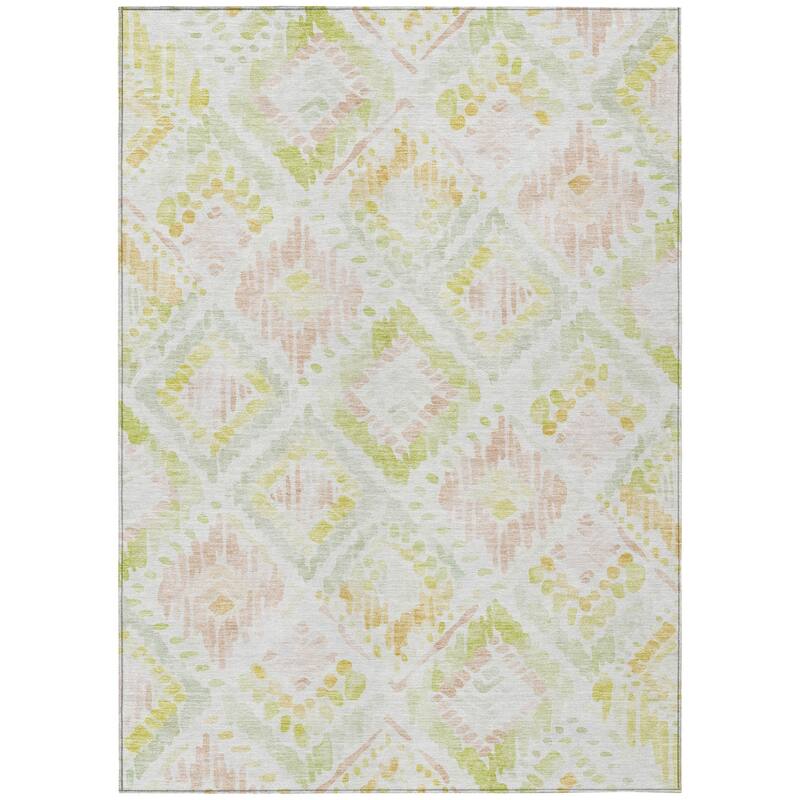 HomeRoots Geometric Transitional Rectangle Outdoor Rug