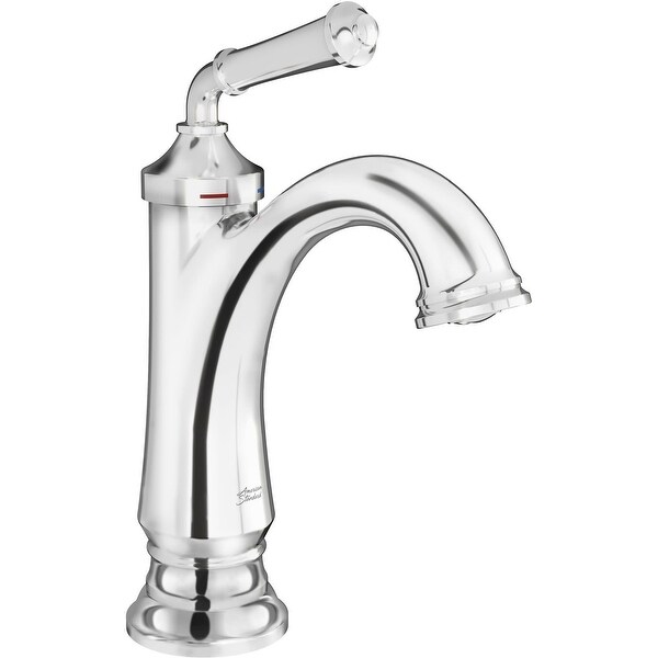 American Standard 7052.114 Delancey 1.2 GPM Single Hole Top Lever Bathroom Faucet with Red and Blue Temperature Indicators