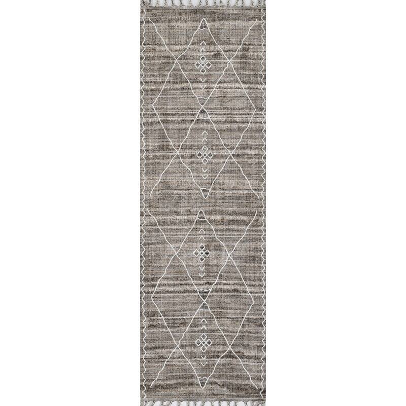 Momeni Rabat Geometric Polyester Grey Area Rug