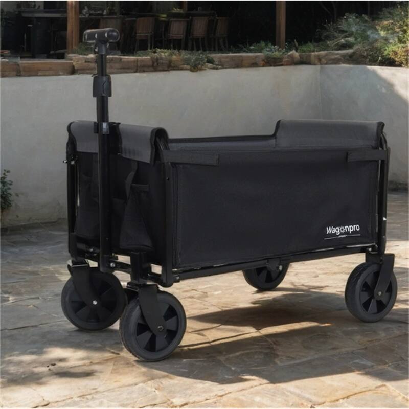 Convertible Steel Folding Camping Wagon Cart,Storage Compartment