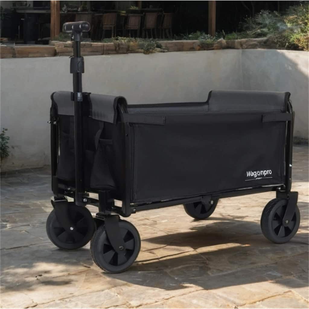 Convertible Steel Folding Camping Wagon Cart,Storage Compartment