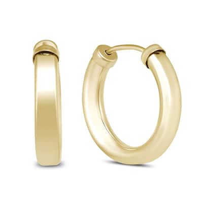 Marquee Jewels 15MM 14K Yellow Gold Filled Endless Hoop Earrings (3mm Gauge)