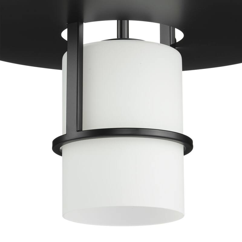 Mystic Collection One-Light Matte Black Contemporary Pendant - 14 in x 14 in x 10.87 in