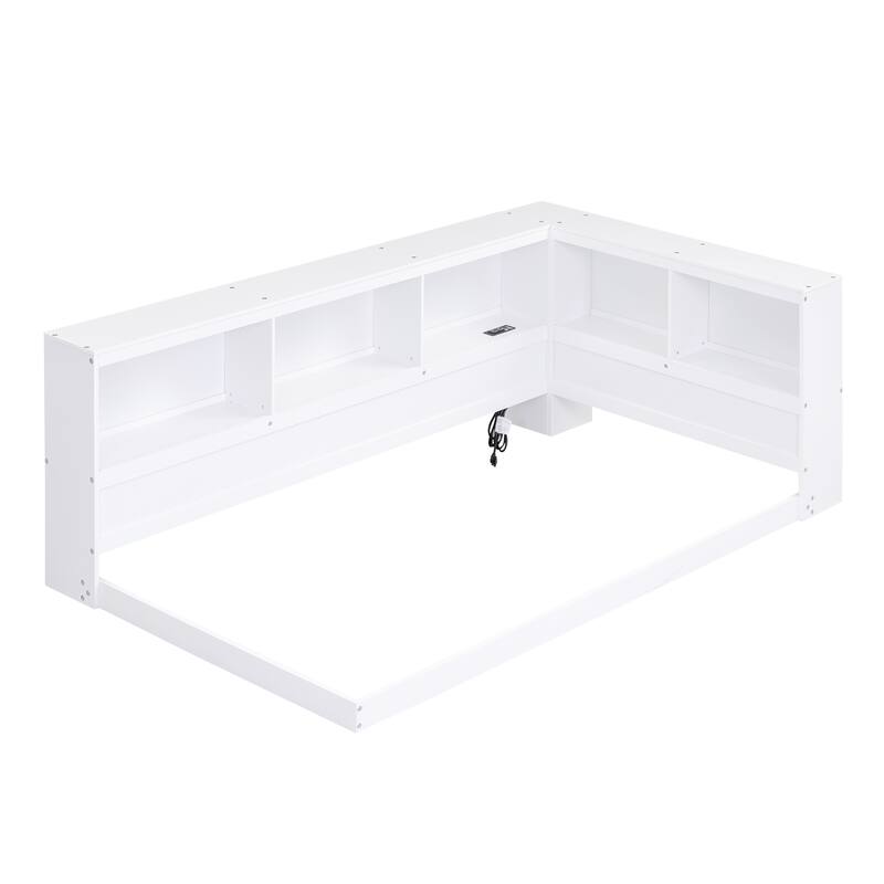 Wood Daybed with Storage Cabinets and USB Ports