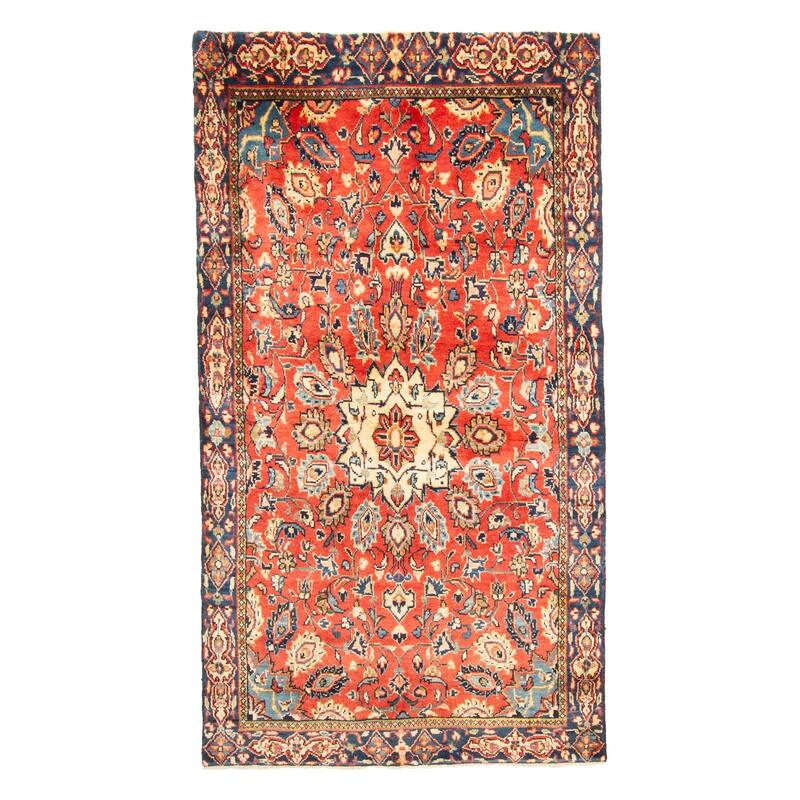 ECARPETGALLERY Hand-knotted Andelz Red Wool Rug - 3'10 x 6'7