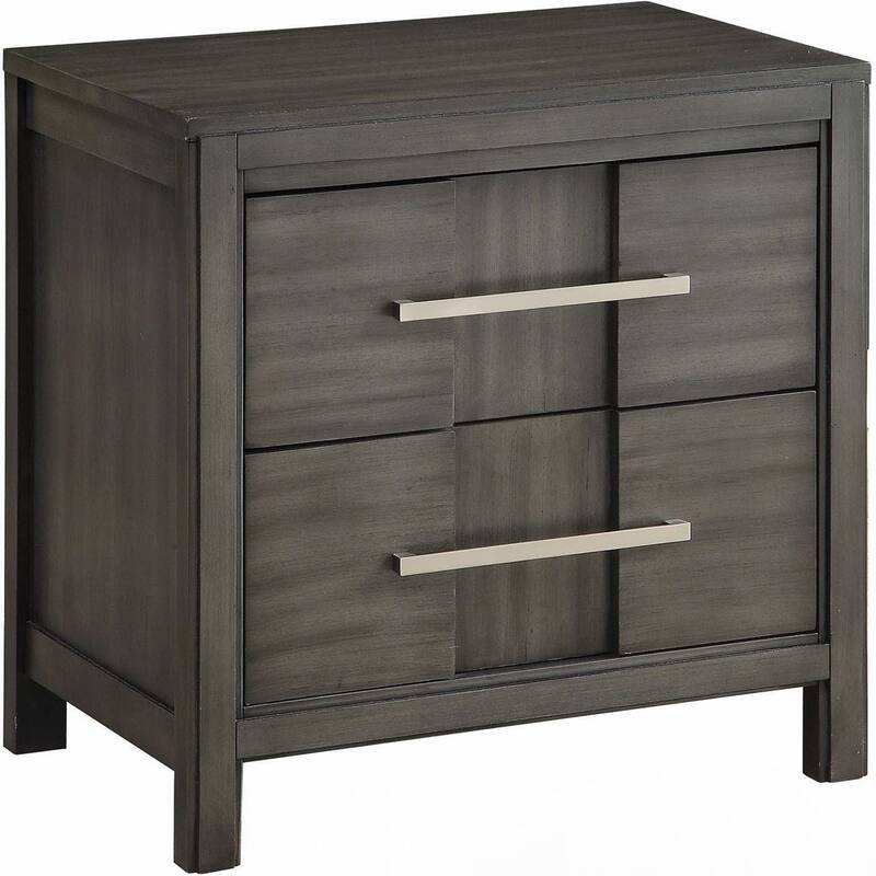 Beautiful 1pc Nightstand Transitional Style Gray Bedside Table