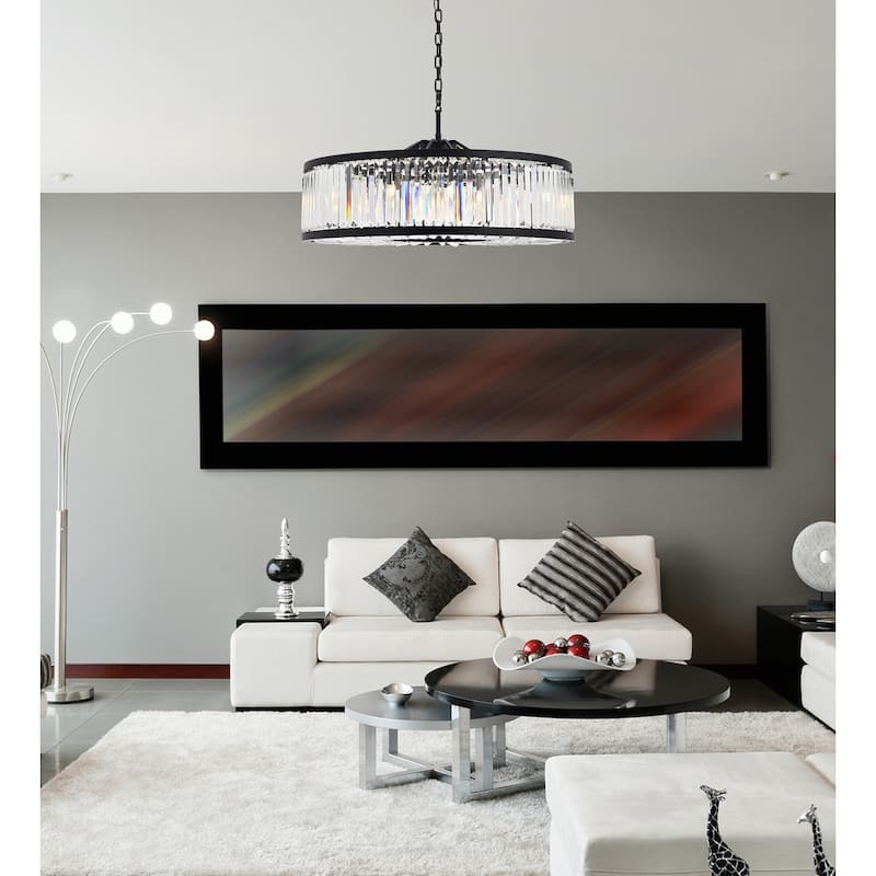 Royce Edge 10-Light Matte Black Chandelier