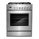 preview thumbnail 1 of 12, Cosmo 30 in. 5.0 cu. ft. Single Oven Gas Range with 5 Burner Cooktop and Heavy Duty Cast Iron Grates in Stainless Steel