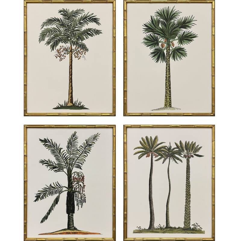 Paragon Contemporary Palm II Framed Art - Set of 4