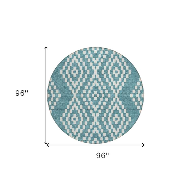 HomeRoots Geometric Transitional Rectangle Outdoor Rug