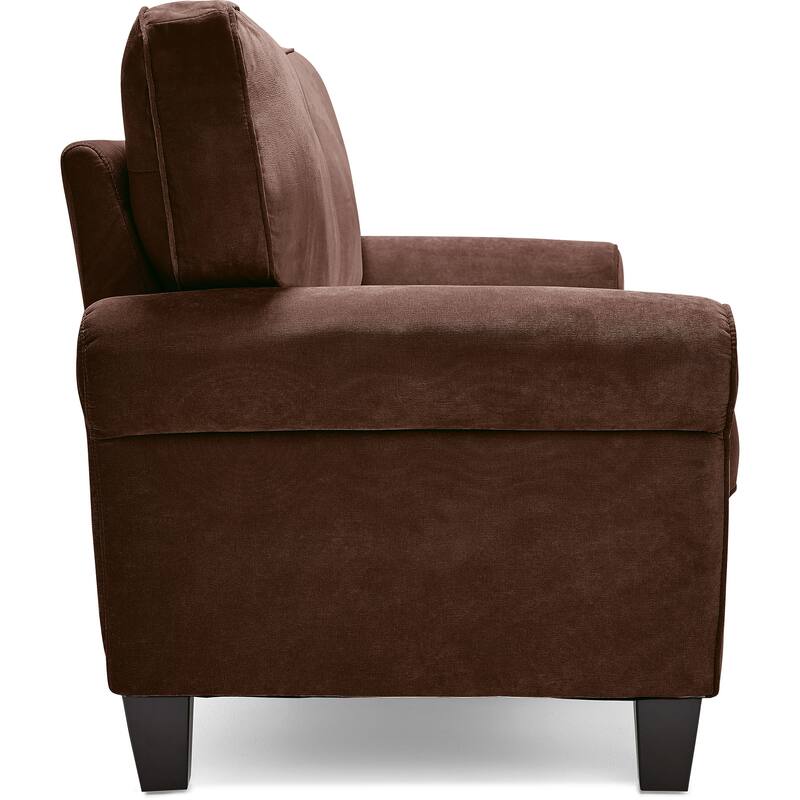 Serta Copenhagen 61" Loveseat for Two People, Pillowed Back Cushions and Rounded Arms, Durable Modern Upholstered Fabric