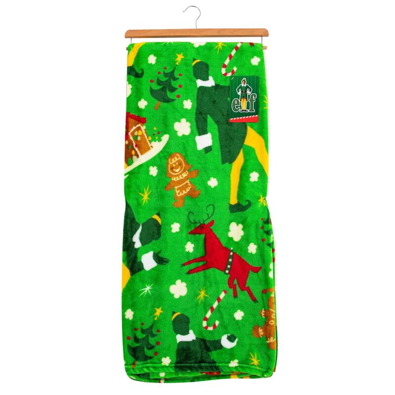 Warner Brothers Elf Busy Elf Silk Touch Throw Blanket