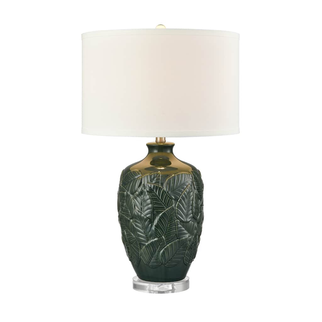 Atlas Lighting Goodell 27.5'' High 1-Light Table Lamp - Green Glaze - 27.5 inch High