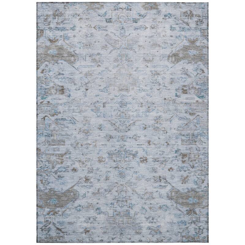 Machine Washable Indoor/ Outdoor Traditional Chelsea Chantille Rug