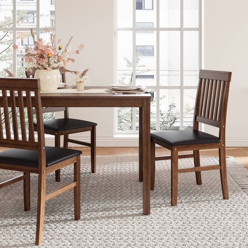 Rubber Wood Dining Chairs Set of 2