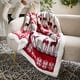 Christmas Blankets and Throws that Match Happy Holidays Fancy Gold Embroidered Velvet Feather or Poly Filled Throw Pillow