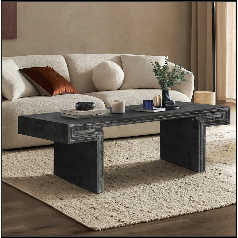 Double-Tier American Vintage Industrial Coffee Table