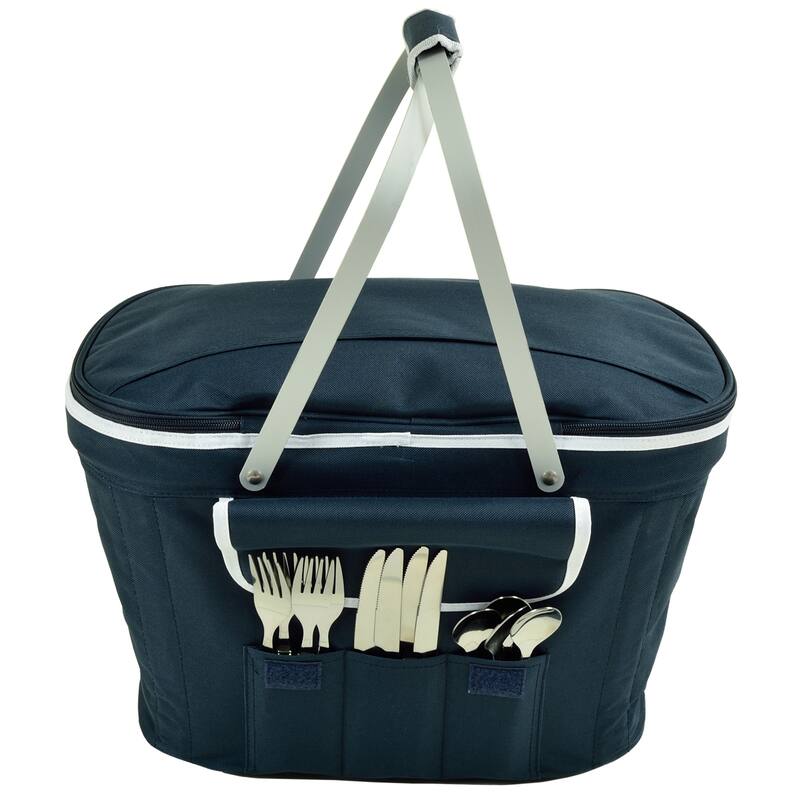 Picnic at Ascot Collapsible Picnic Basket Cooler for Four
