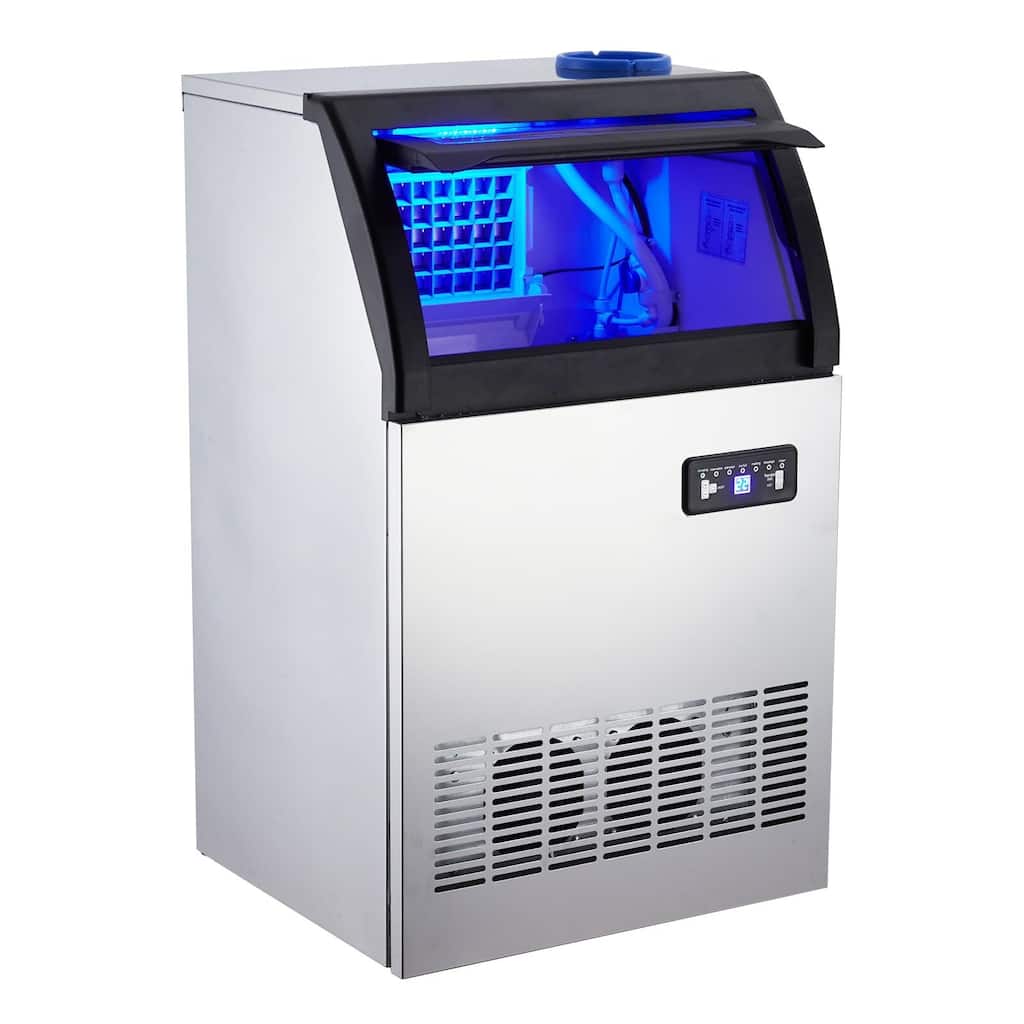 Commercial Ice Maker Machine, 100lbs/24hr, 33LBS Bin