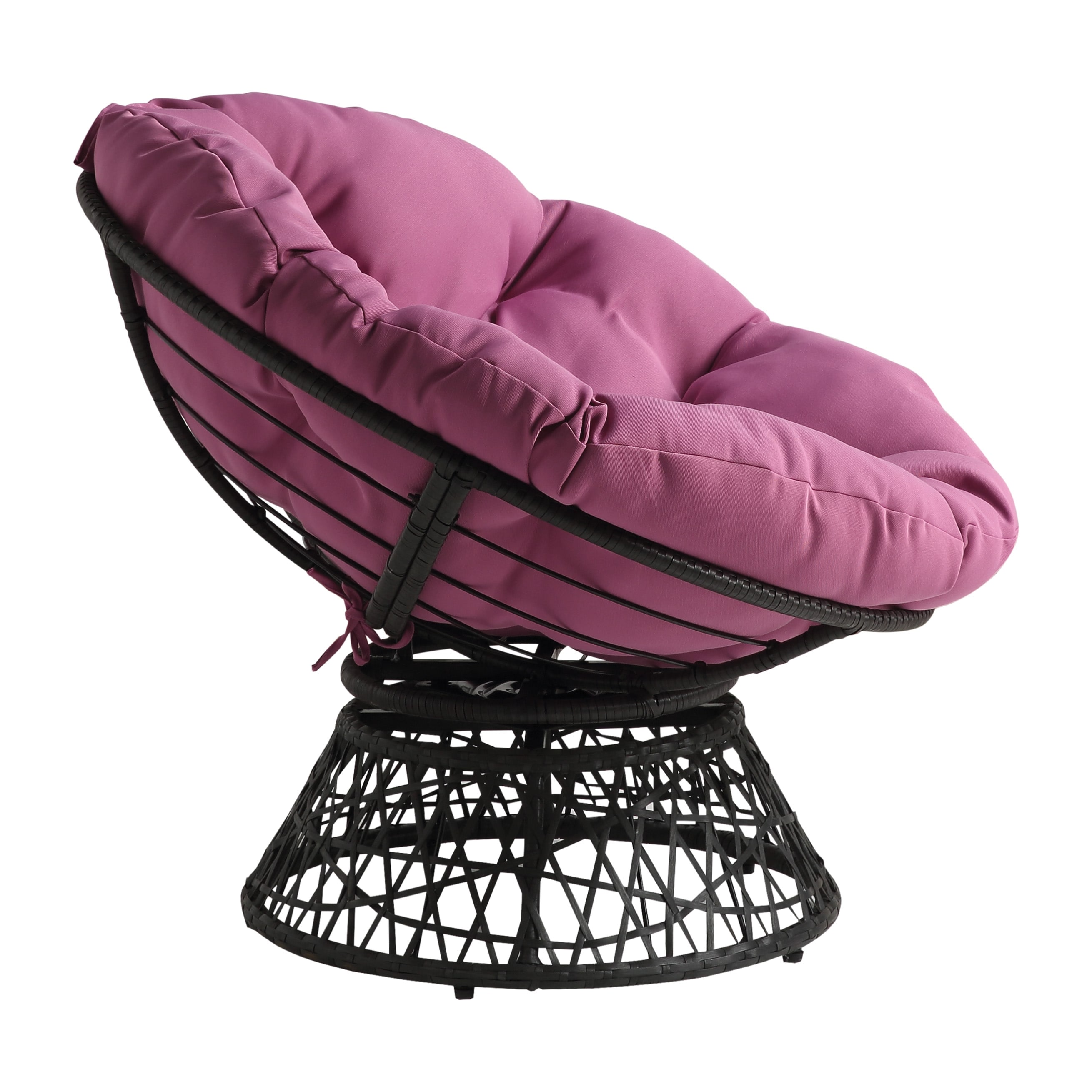 The Curated Nomad Avoca Woven Wicker Papasan Chair On Sale Bed