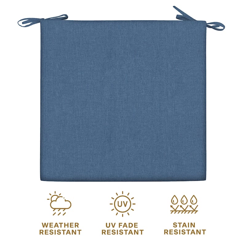 Outdoor Premium Dining Seat Cushion (2-Pack) - 20" wide x 20" deep x 4" thick