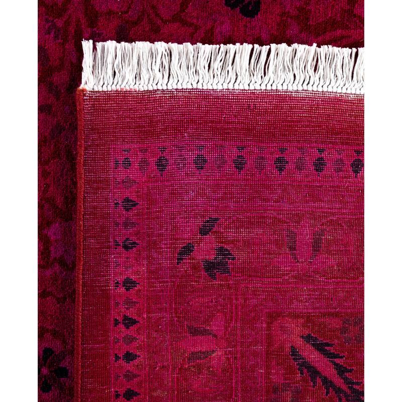 Overdyed One-of-a-Kind Hand-Knotted Area Rug - Pink - 9' 1" x 12' 0"