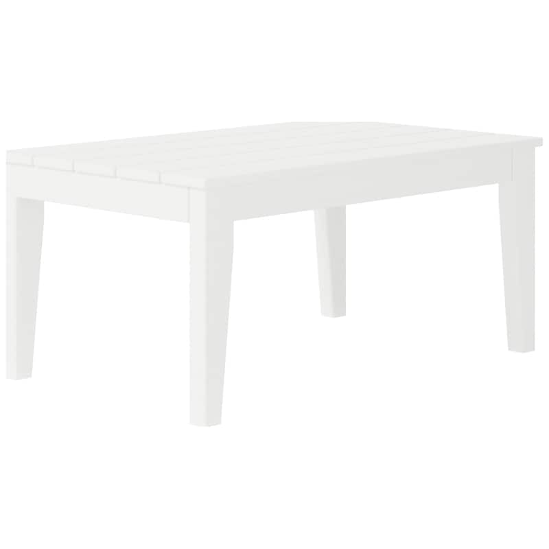 Polytrends Laguna Outdoor Patio Conversation Coffee Table - White