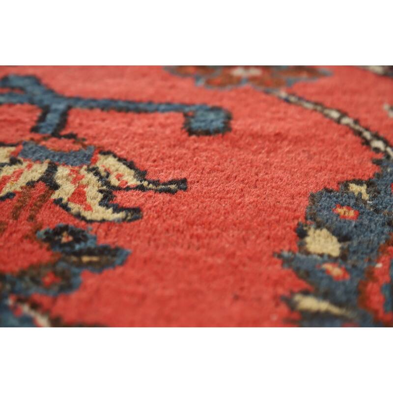 Hand Knotted Oriental 100% Wool Carpet Traditional Floral Red Sultanabad Area Rug - 11' 7'' X 8' 6''