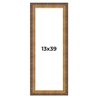 13x39 Frame Gold Real Wood Picture Frame