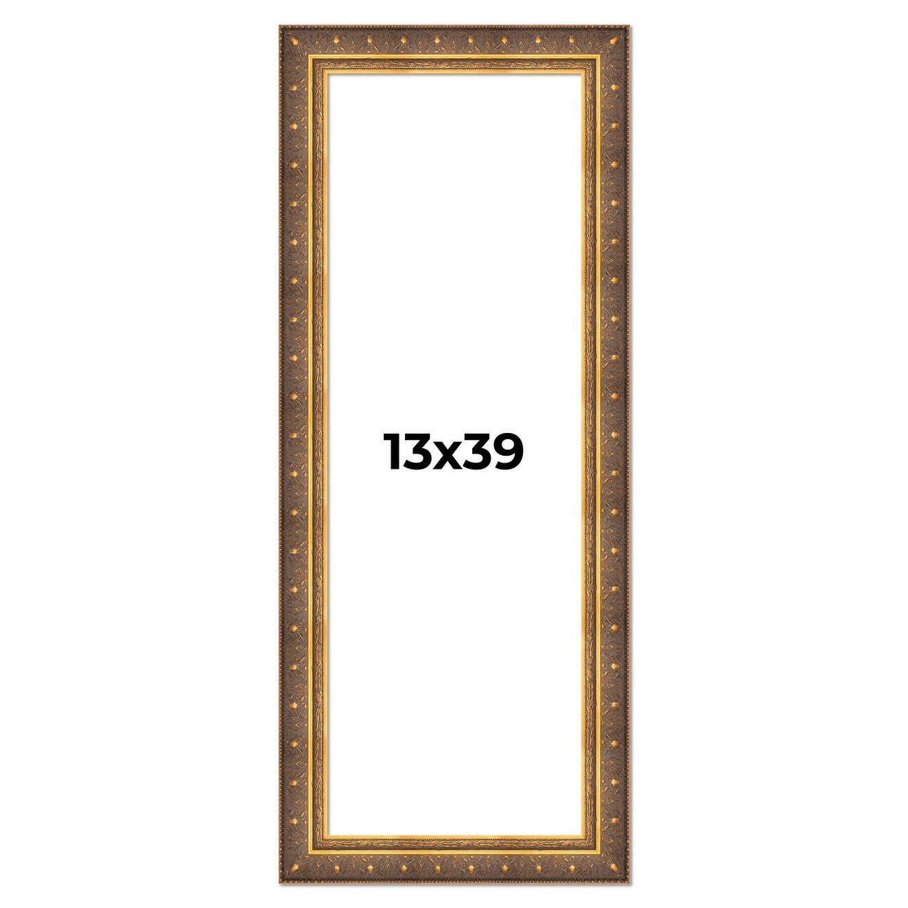 13x39 Frame Gold Real Wood Picture Frame