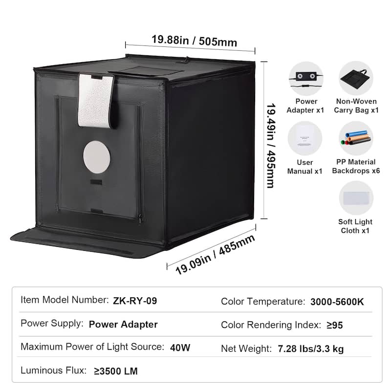 Photo Studio Light Box for Product Photography