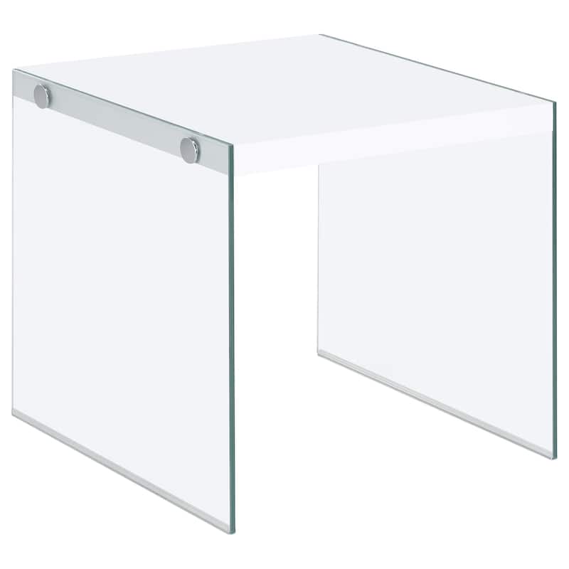 Opal Coffee And End Table Set White High Gloss