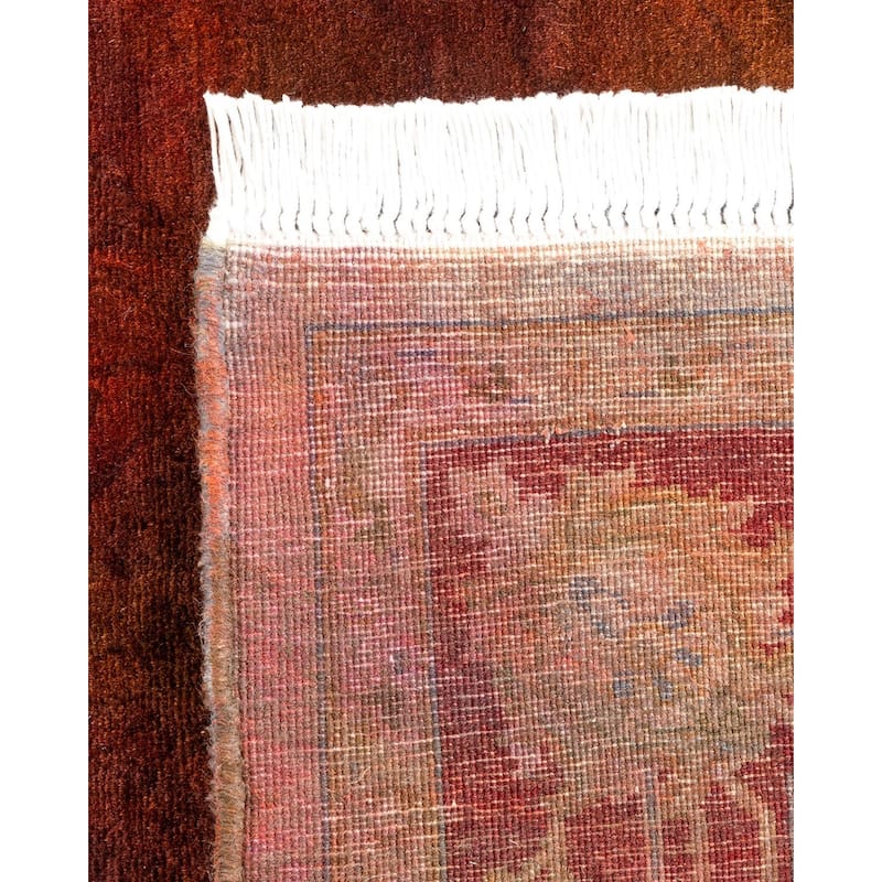 Overton Hand Knotted Wool Vintage Inspired Modern Contemporary Overdyed Multi Area Rug - 2' 9" x 4' 2"