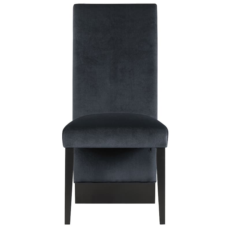 Set of 2 Black Upholstered Velvet Dining Chairs for Modern Living - 25.70” x 19.50” x 41.70”