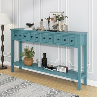 Rustic Entryway Console Table(Turquoise Green) - Bed Bath & Beyond ...