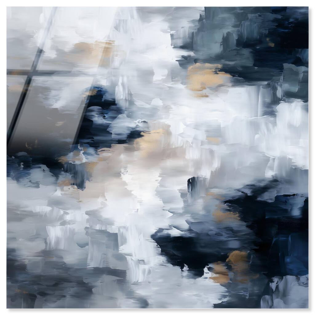 Midnight and Ivory II Acrylic by Art Remedy, Ready to Hang