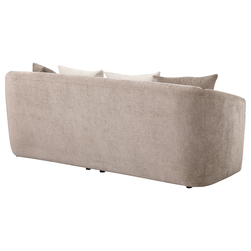 Townsend Chenille Upholstered Rolled Arm Sofa Latte - N/A