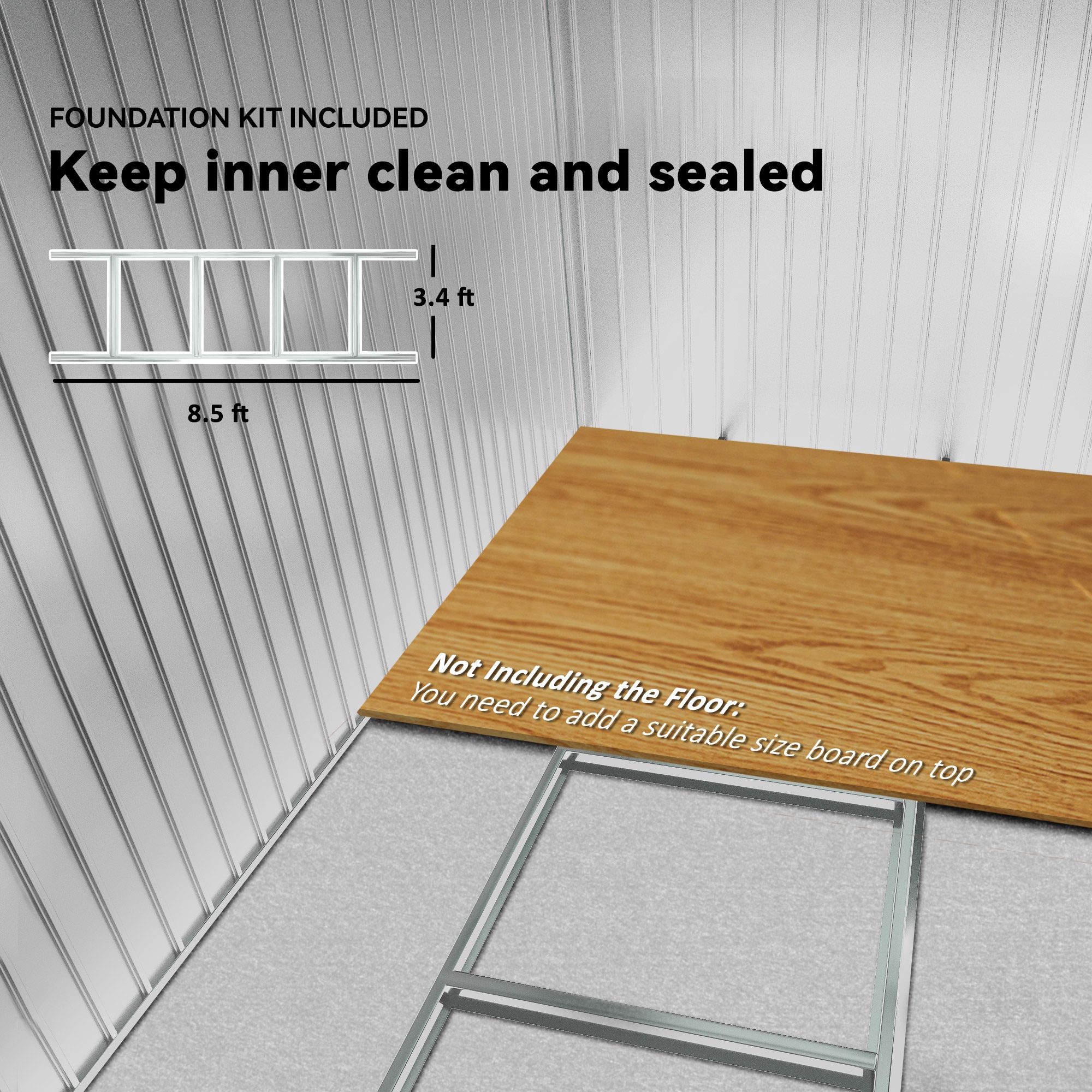 Outsunny 9' x 6' Outdoor Backyard Garden Tool Shed with Double Sliding Doors, 4 Airy Vents, & Durable Steel