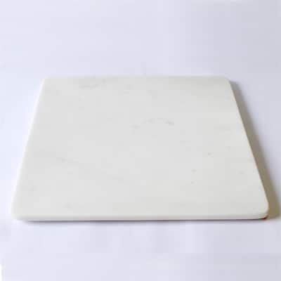 Lg. Square Marble Platter 12" x 12" - White