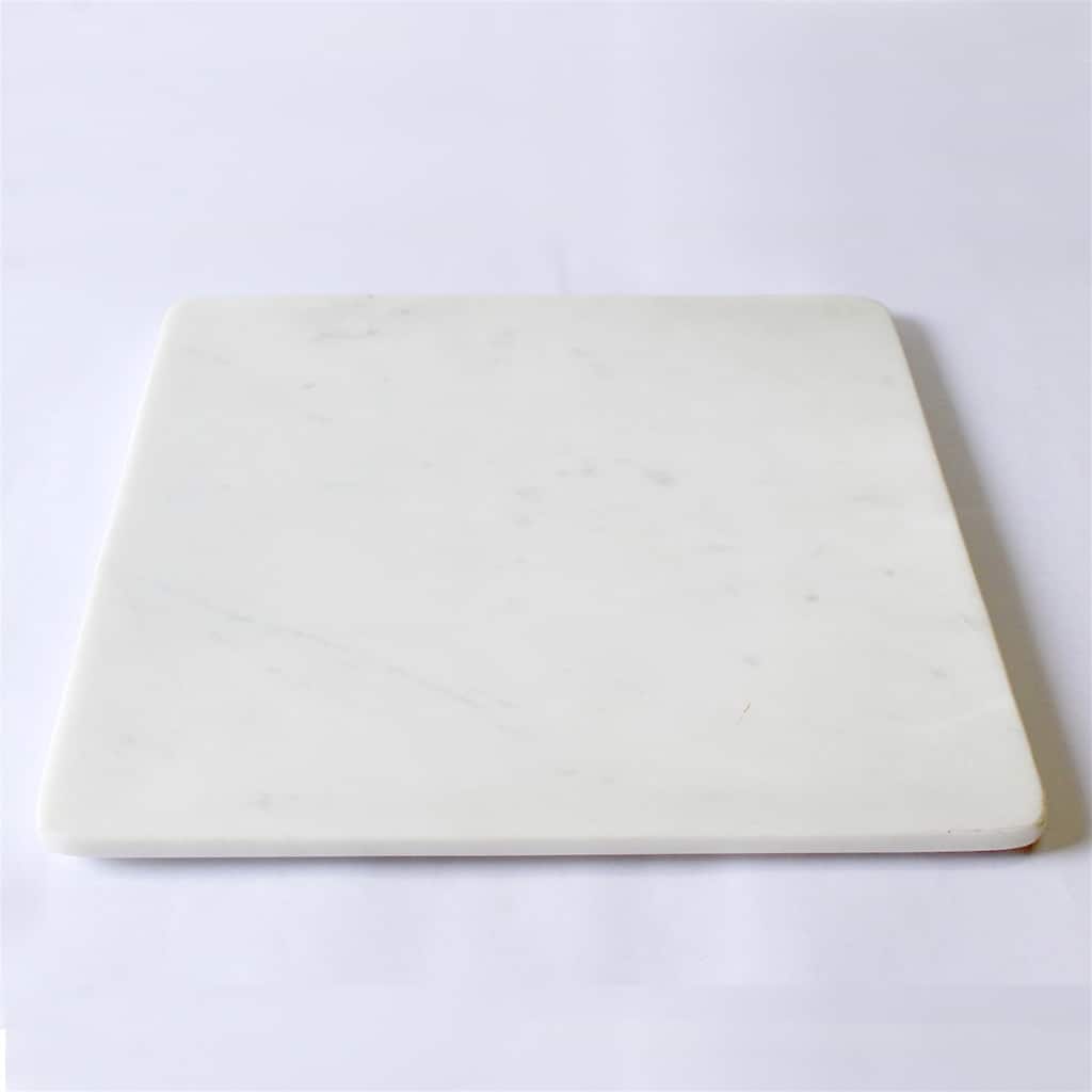 Lg. Square Marble Platter 12" x 12" - White