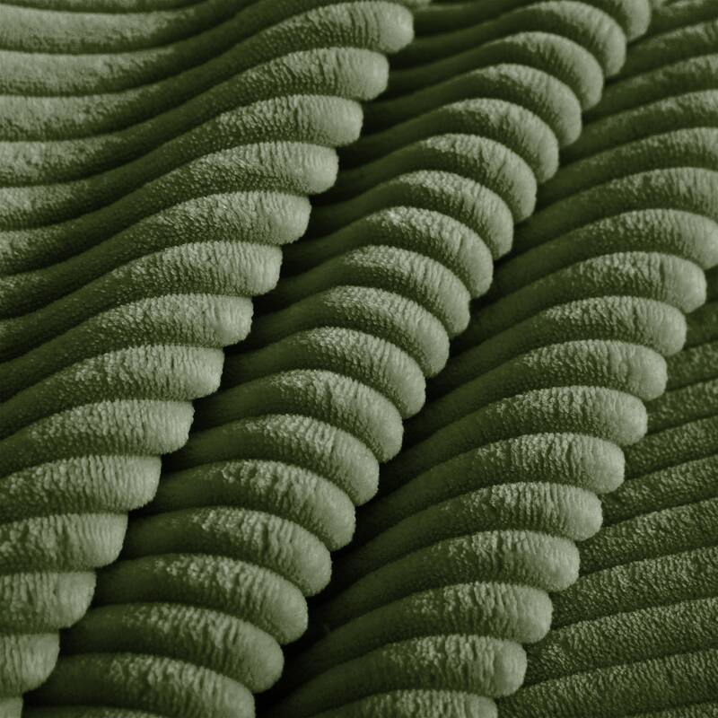 GDFStudio - Corduroy L-Shaped 4-Seater 167.6" Cloud Modular Sectional Couch with Ottoman