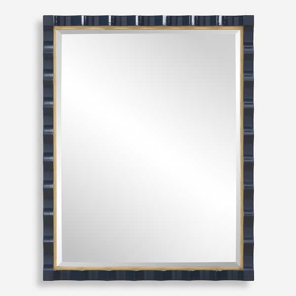 slide 2 of 5, Uttermost 08207 Gulf 31"W x 39"H Rectangular Beveled Accent Mirror - Blue Blue